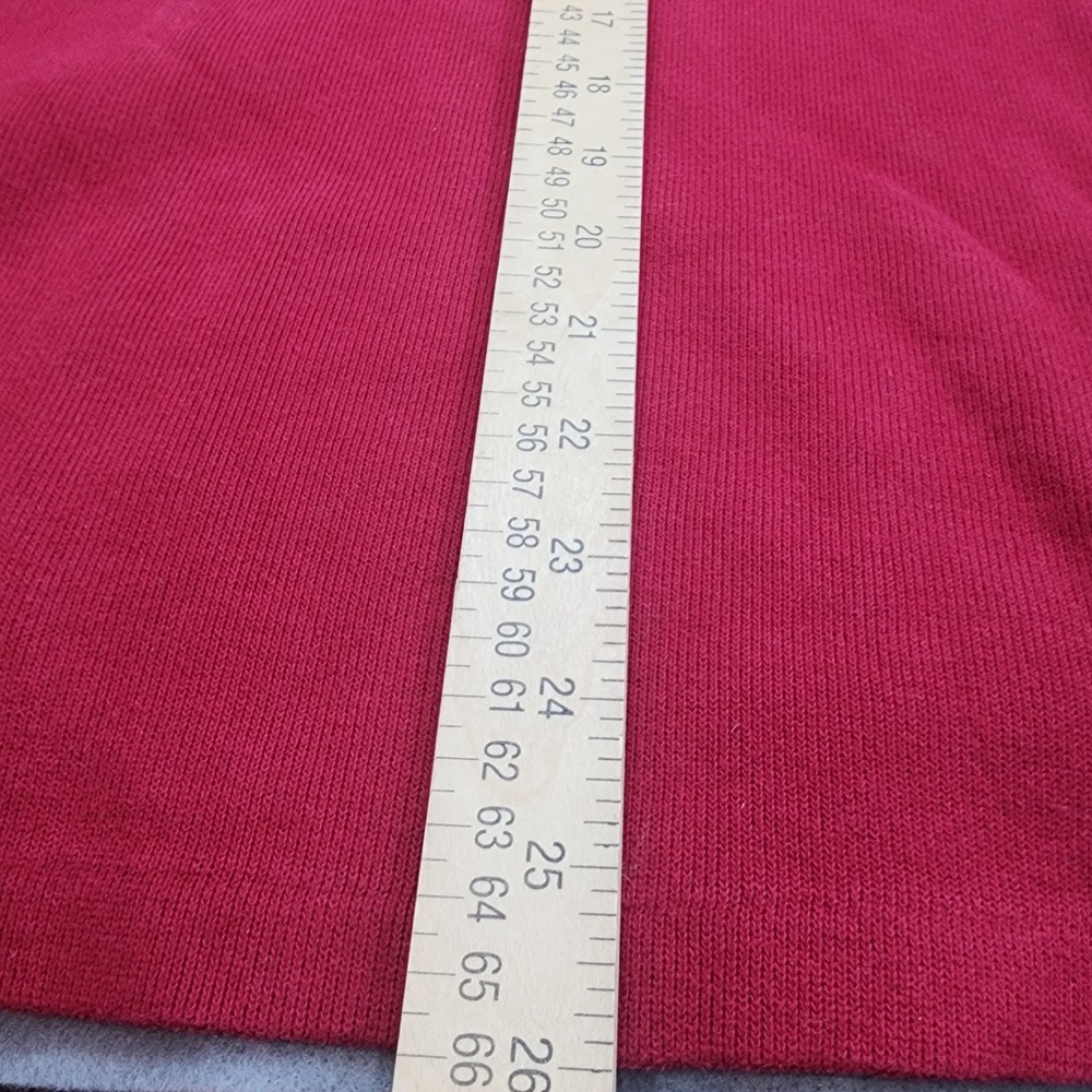 Polo Ralph Lauren Quarter Zip Pullover Red Ribbed Cotton Mens Large - Picture 8 of 8